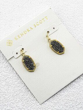 Kendra Scott Gray Crystal Spike Earrings